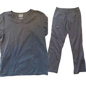 Cherokee Workwear Core Stretch Scrub Set - Pewter Grey